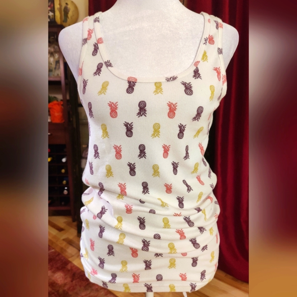 Faded Glory Pineapple Tank Top
